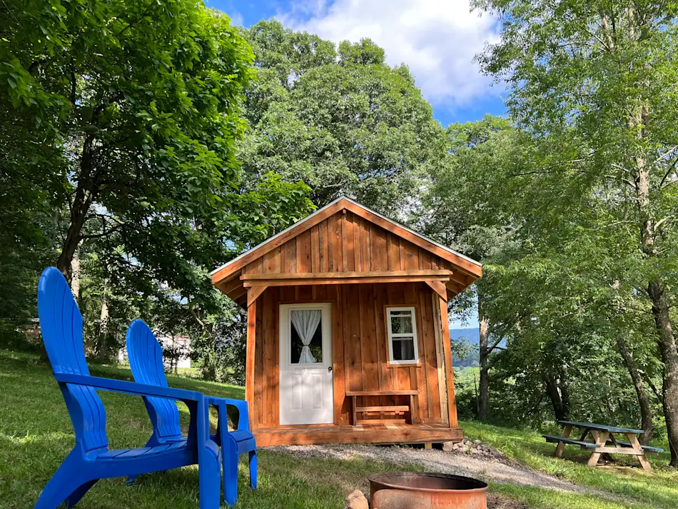 Rustic Blue Bird Cabin